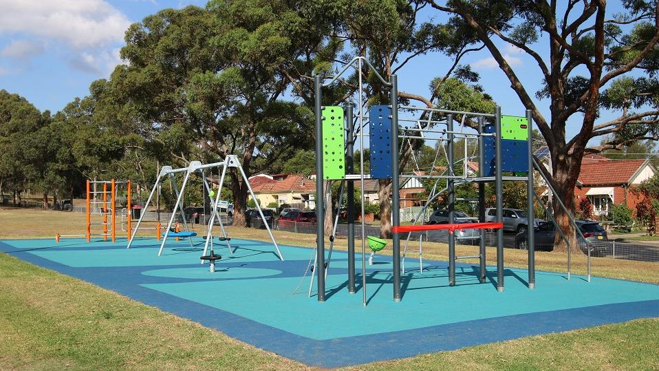 children&#039;s playground in a park