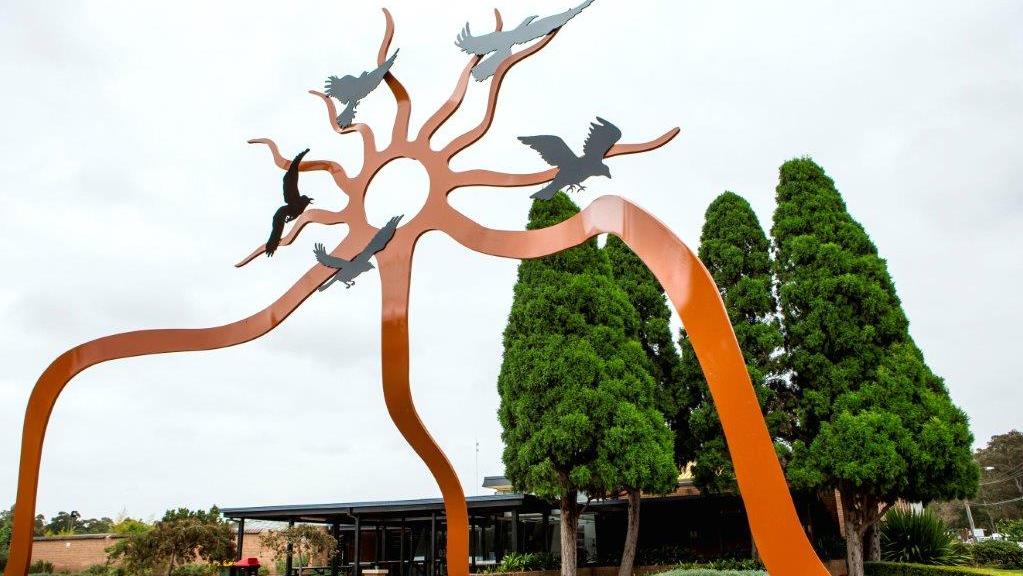 Aboriginal sculpture in park