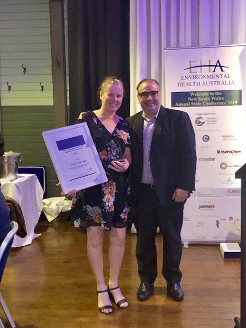  Receiving Environmental Health Professional Award.