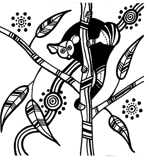 Aboriginal depiction of a possum